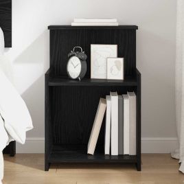 Bedside Cabinet in Black Oak - 40 x 35 x 60 cm - Engineered Wood