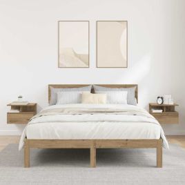 Floating Nightstands 2 pcs Artisan Oak 40x31x27 cm Engineered Wood