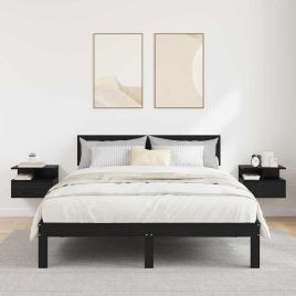 Floating Nightstands 2 pcs Black Oak 40x31x27 cm Engineered Wood