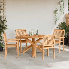 Garden Dining Set 3 Pieces Brown Solid Acacia wood