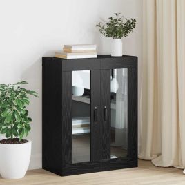 Hanging Wall Cabinet Black 69.5 x 34 x 90 cm Engineered wood