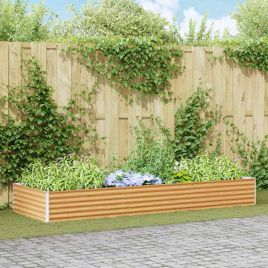 OLHCOVE Garden Raised Bed 290x100x36 cm Galvanised Steel