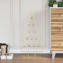 FLIXNOR Metal Christmas Tree with Stand Gold 90 cm Powder-coated steel