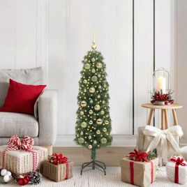 CLOVYN Artificial Christmas Tree with 150 LEDs with Stand Green 120 cm