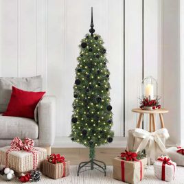 CLOVYN Artificial Christmas Tree with 150 LEDs with Stand Green 150 cm