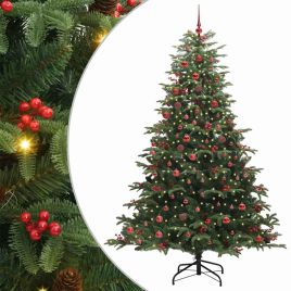 BLINCA Artificial Christmas Tree with 300 LEDs with Stand Green 210 cm