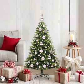 COZERA Artificial Hinged Christmas Tree 150 LEDs Green 120 cm