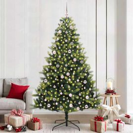 BRISKA Artificial Hinged Christmas Tree 300 LEDs Green 240 cm
