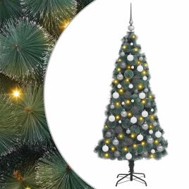 FIRDEN Artificial Pre-lit Christmas Tree with Ball Set Green 120 cm