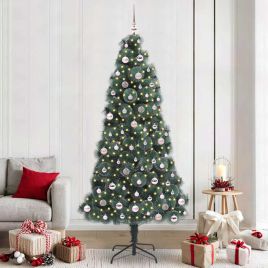 FIRDEN Artificial Pre-lit Christmas Tree with Ball Set Green 240 cm