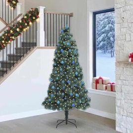 FIRDEN Artificial Pre-lit Christmas Tree with Ball Set Green 240 cm