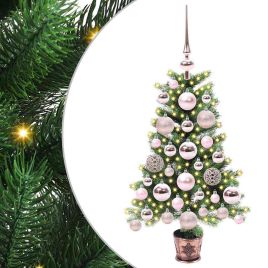COSWIN Christmas Tree with 150 LEDs with Stand Green 65 cm PE