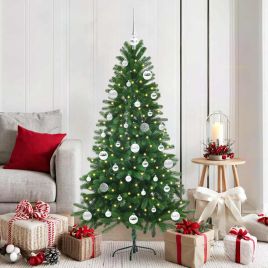 BRISNO Christmas Tree with 150 LEDs with Stand Green 150 cm PE
