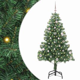 BRISNO Christmas Tree with 150 LEDs with Stand Green 150 cm PVC