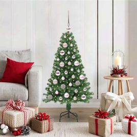 CINDEL Artificial Christmas Tree with 150 LEDs with Stand Green 120 cm