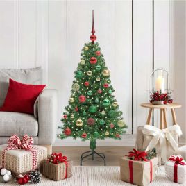 CINDEL Artificial Christmas Tree with 150 LEDs with Stand Green 120 cm