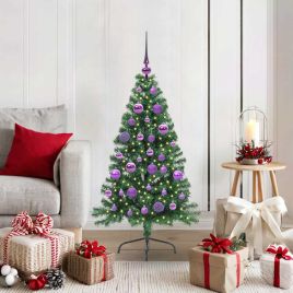 COSDEN Artificial Pre-lit Christmas Tree Green 120 cm PVC