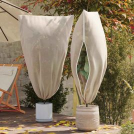 HADEN Frost Protection Plant Fleece Covers 5 pcs 1.55x1.55 m - Beige
