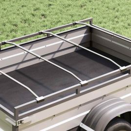 EMSTON Tarpaulin Bracket for Trailers 4 pcs 130-210 cm Aluminum - Silver