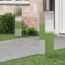 NIEBRO Solar LED Pathway Light 2 pcs Stainless Stainless Steel