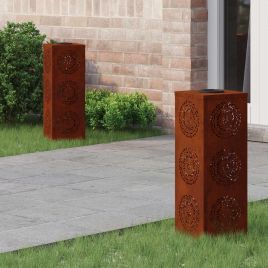 NIEBRO Solar LED Pathway Light 2 pcs Corten Corten Steel