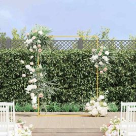 SELRIDG Wedding Arch 150x49.5x200 cm Steel - Gold