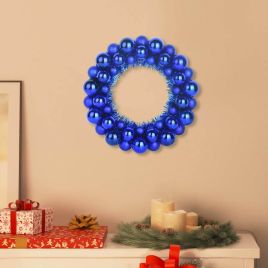 FROSTIQ Christmas Ball Wreathes 2 pcs Blue 33 x 33 x 7 cm Polystyrene