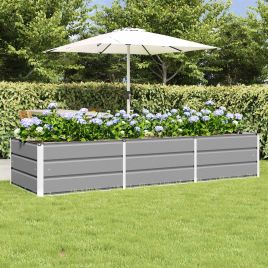EVACOVE Planter Light 240x80x45 cm Steel - Grey