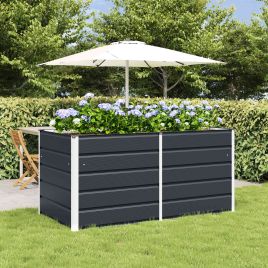 TEVFORD Planter Anthracite 160x80x75 cm Steel
