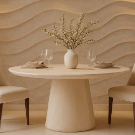 BELLHAVEN Round Dining Table - Cream