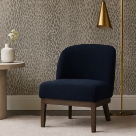BROOKHAM Fabric Dining Chair - Blue