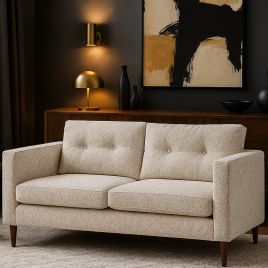 BROOKSTONE Fabric 2 Seater Sofa - Light Grey