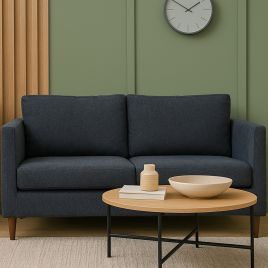 CRANLEIGH Fabric 2 Seater Sofa - Charcoal