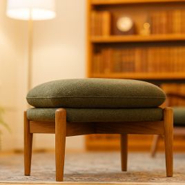 RAVENSCROFT Fabric Footstool - Green