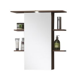Madrid 1-Door Mirrored Bathroom Storage Cabinet - Plum Tree