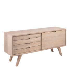 Sideboard - ALINE 4 Drawer Sideboard White Oak 160cm