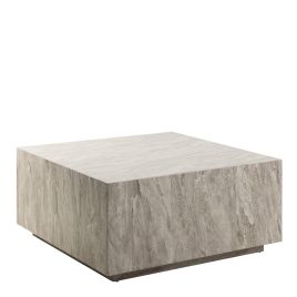 DISA Square Coffee Table in Grey Marble 90x90x42cm