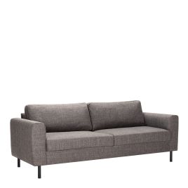 3 Seater Sofa - CALVERA Fabric Sofa - Light Grey