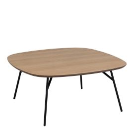 QUARLEN Square Coffee Table in Oak and Matt Black