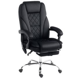 VONSETTA Massage Office Chair Heated Reclining Computer Chair Black