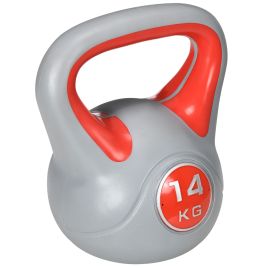 SPORTEDGE Kettlebell Kettle Bells with Handle Red and Grey