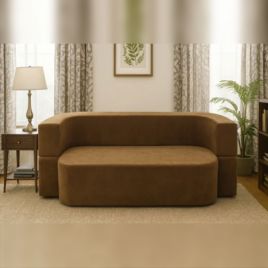 AMELIA Fabric 2 Seater Sofabed - Beige