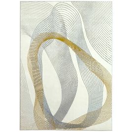 HERON Modern Large Area Rug 230x160cm Machine Washable Cream White