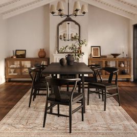 AURELIS Wooden Dining Chair Set of 2 - Black