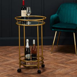 COLLIX Drinks Trolley - Gold