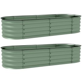 SUNVISTA Raised Garden Bed Metal Planter Box Green