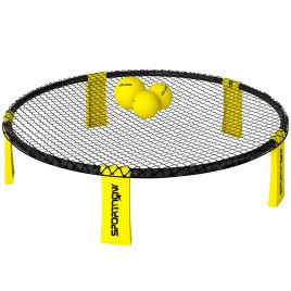 SPORTEDGE Spike Ball Set Mini Beach Games Set Yellow