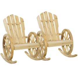 SUNVISTA Adirondack Rocking Chair Reclining Armchair Natural