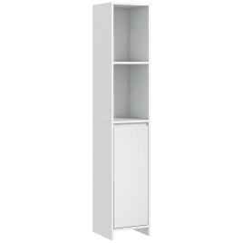 HERON Narrow Bathroom Cabinet 30x30x160cm Open Compartment White