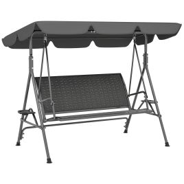 SUNVISTA 3 Seater Swing Chair Garden Swing Seat Bench Grey